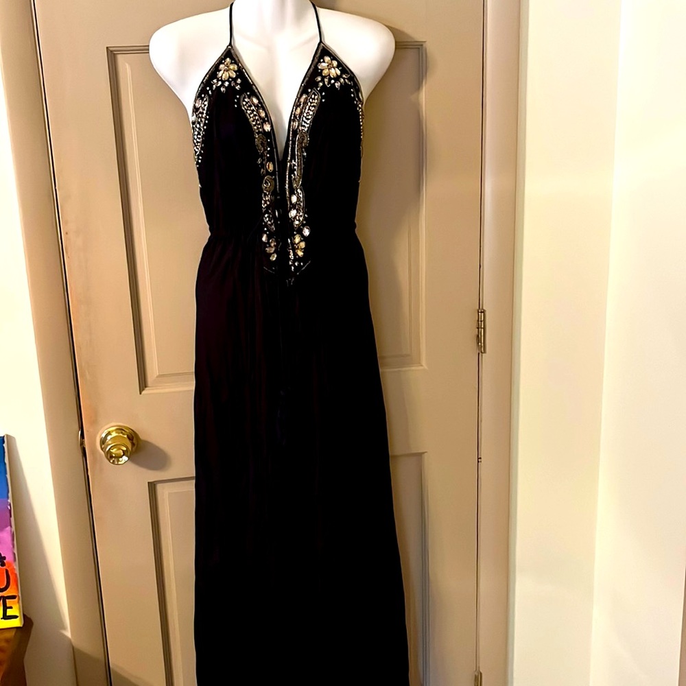 Venus embellished hi ho halter dress